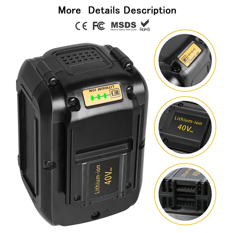 40V 5Ah/7.5Ah/12.0Ah Battery Replace For DEWALT 40V MAX XR Lithium DCB404 DCB406 gallery