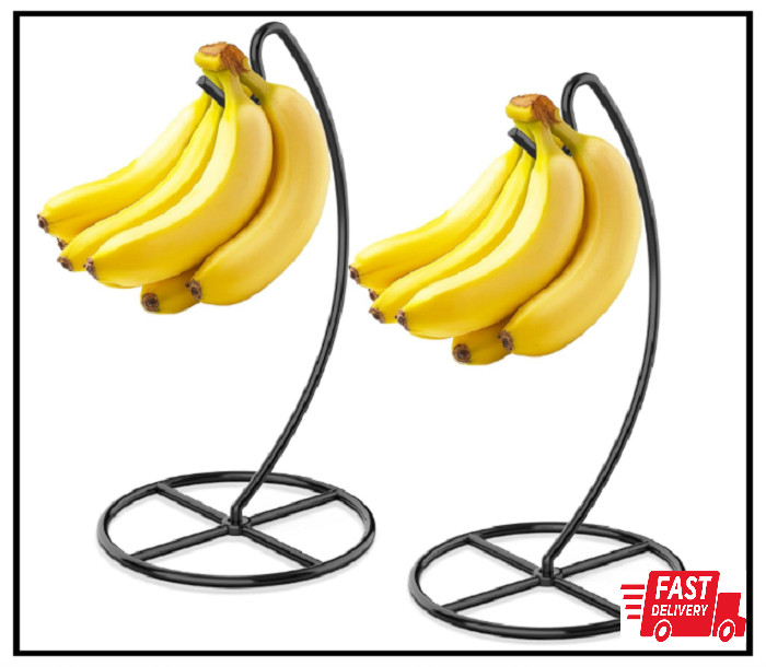Banana Hanger, Tree Holder Metal Stand Holds Up to 15LB for Kitchen Counter 2 Pc gallery