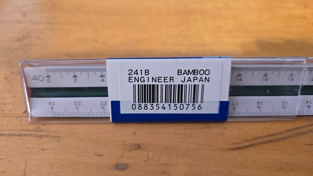 ALVIN 241B - Bamboo Engineer Triangular Scale - NIB