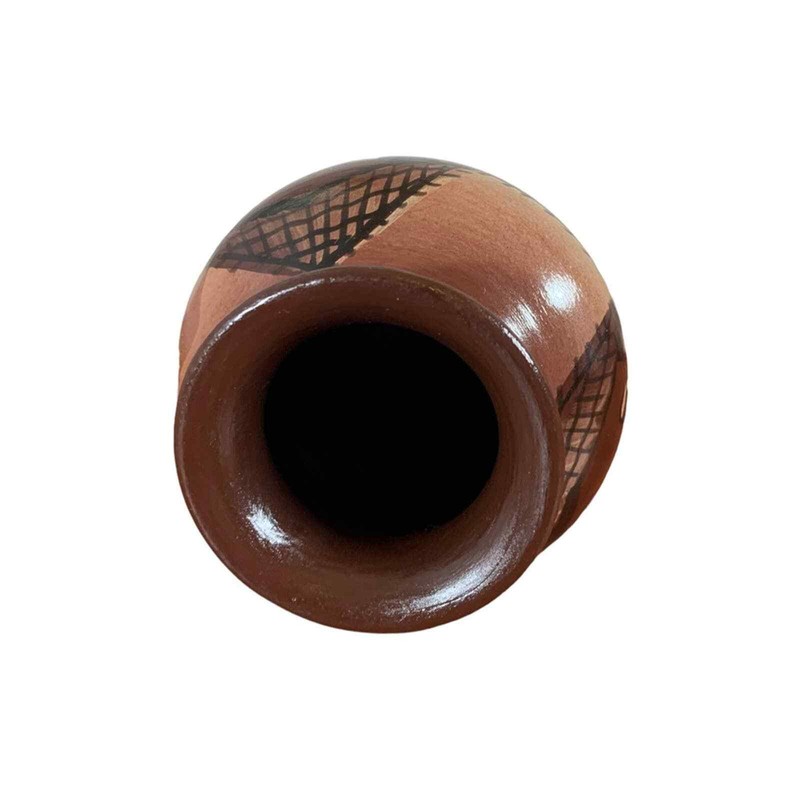 Vintage 2000 Pottery - Brown Tan - 4" x 4" - Made in Ecuador gallery