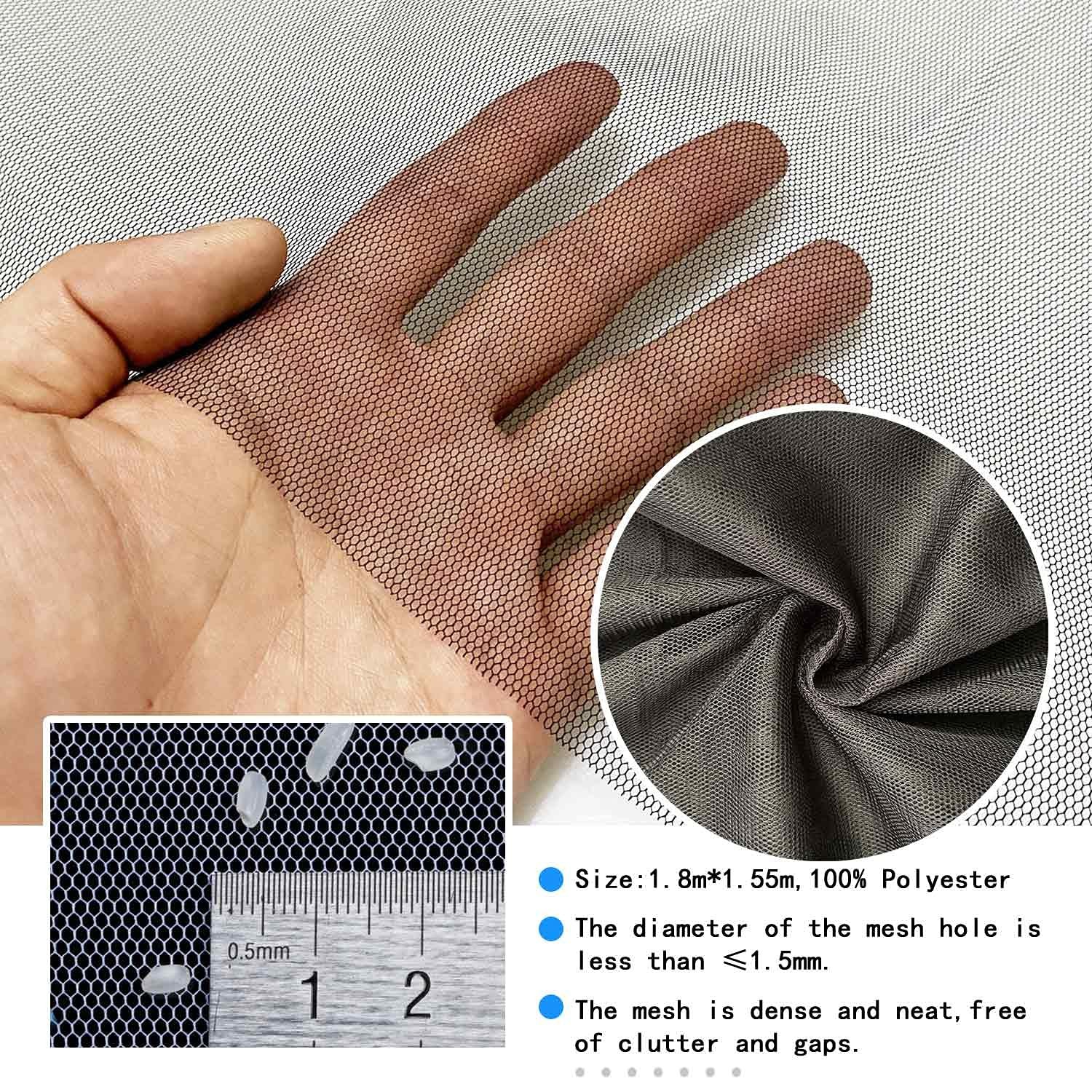 JITFUNG DIY Window Screen Curtain, 2 Packs of Mesh Netting 71 * 61 inches wit... gallery