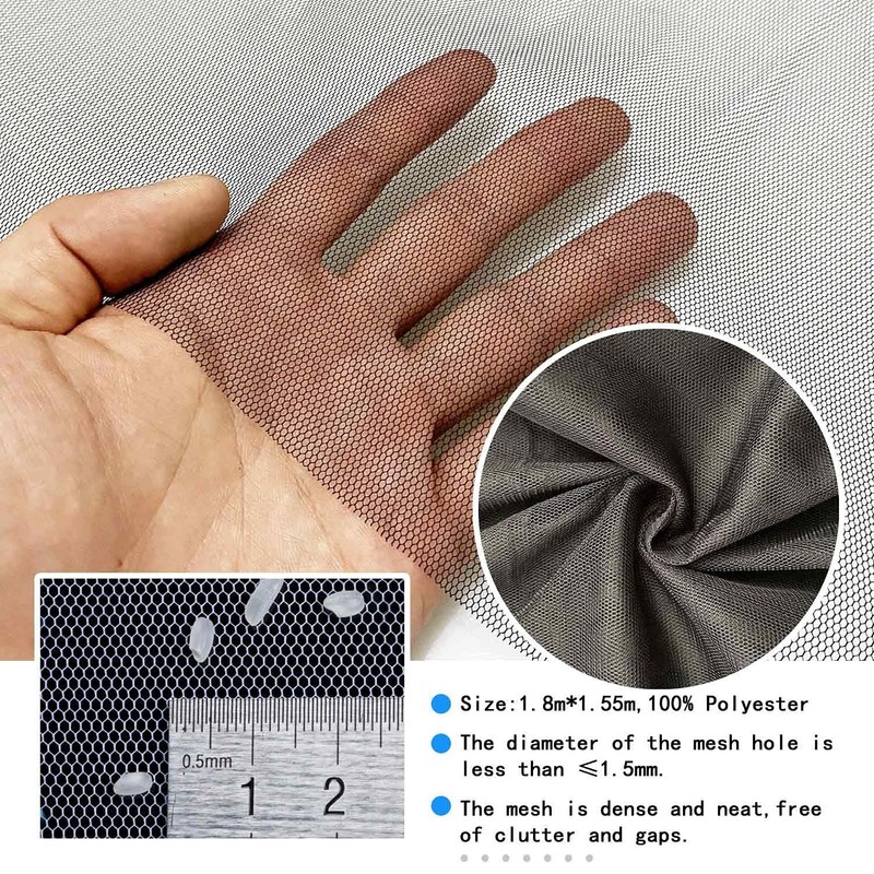 JITFUNG DIY Window Screen Curtain, 2 Packs of Mesh Netting 71 * 61 inches wit... gallery