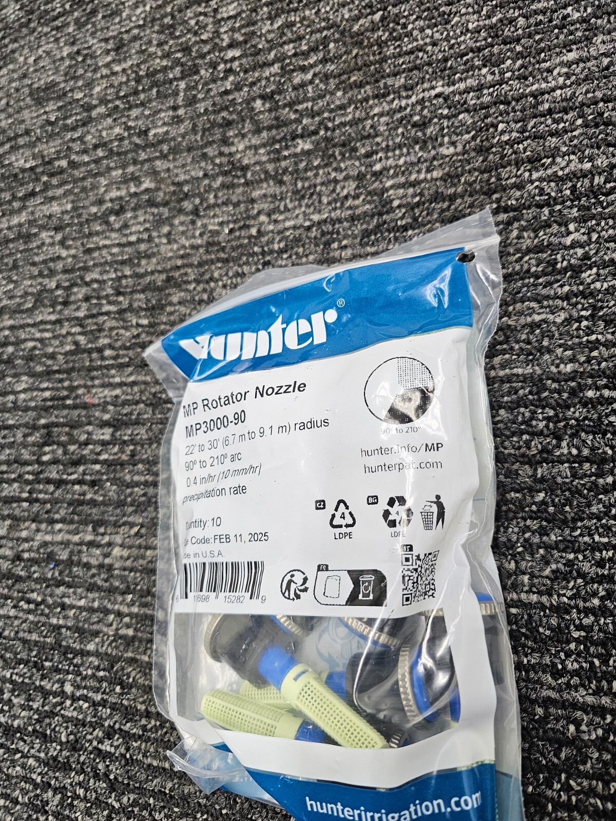 (QTY 10) Hunter MP3000-90 MP Rotator Series & Specialty Sprinkler Nozzle gallery