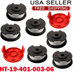 8X For Hyper Tough Spool Trimmer Line 1.6mm + Cap Cover HT19-401-003-06 Set NEW