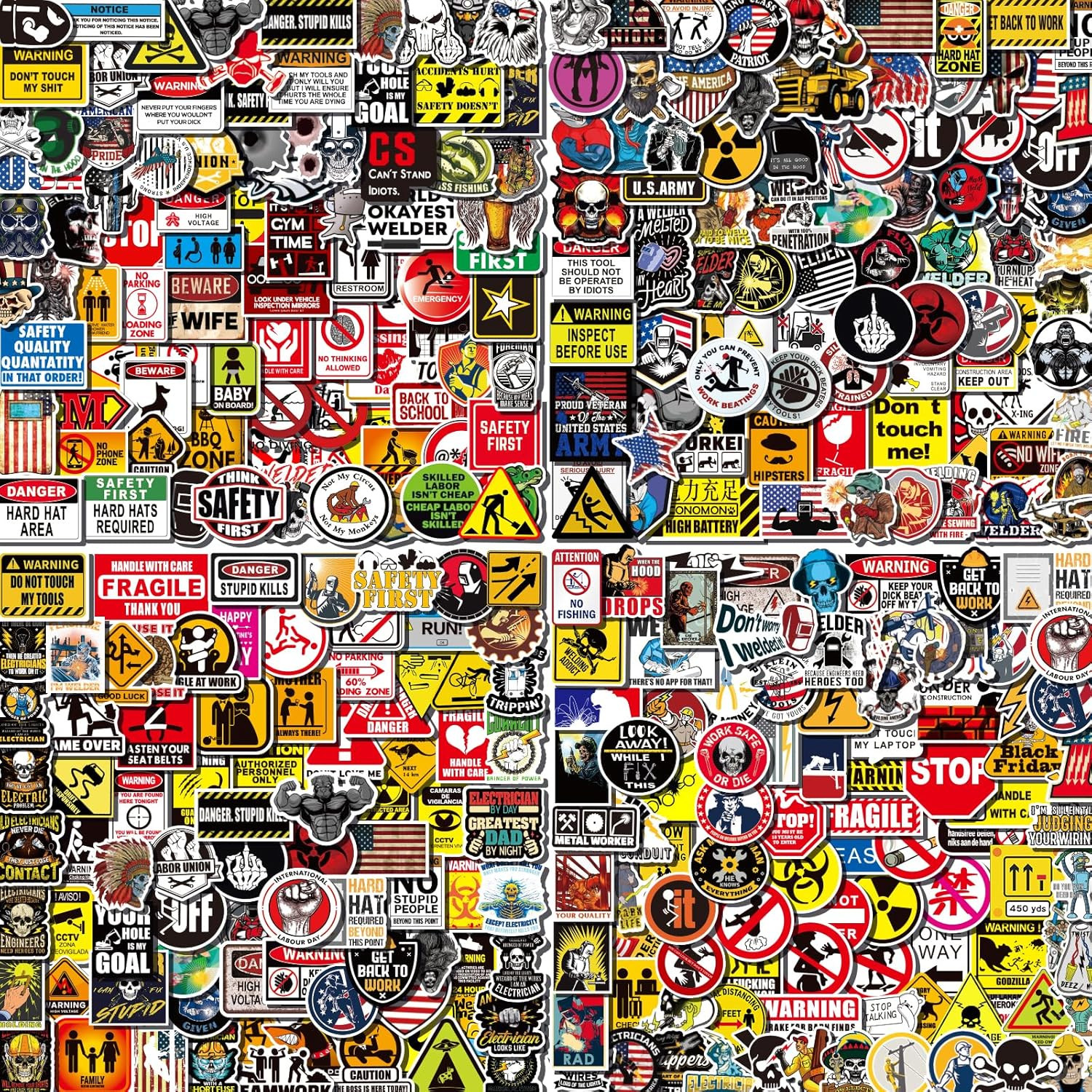 400 Pcs Hard Hat Stickers, Welding Stickers for Men&Adults Helmet, 100% Vinyl He gallery