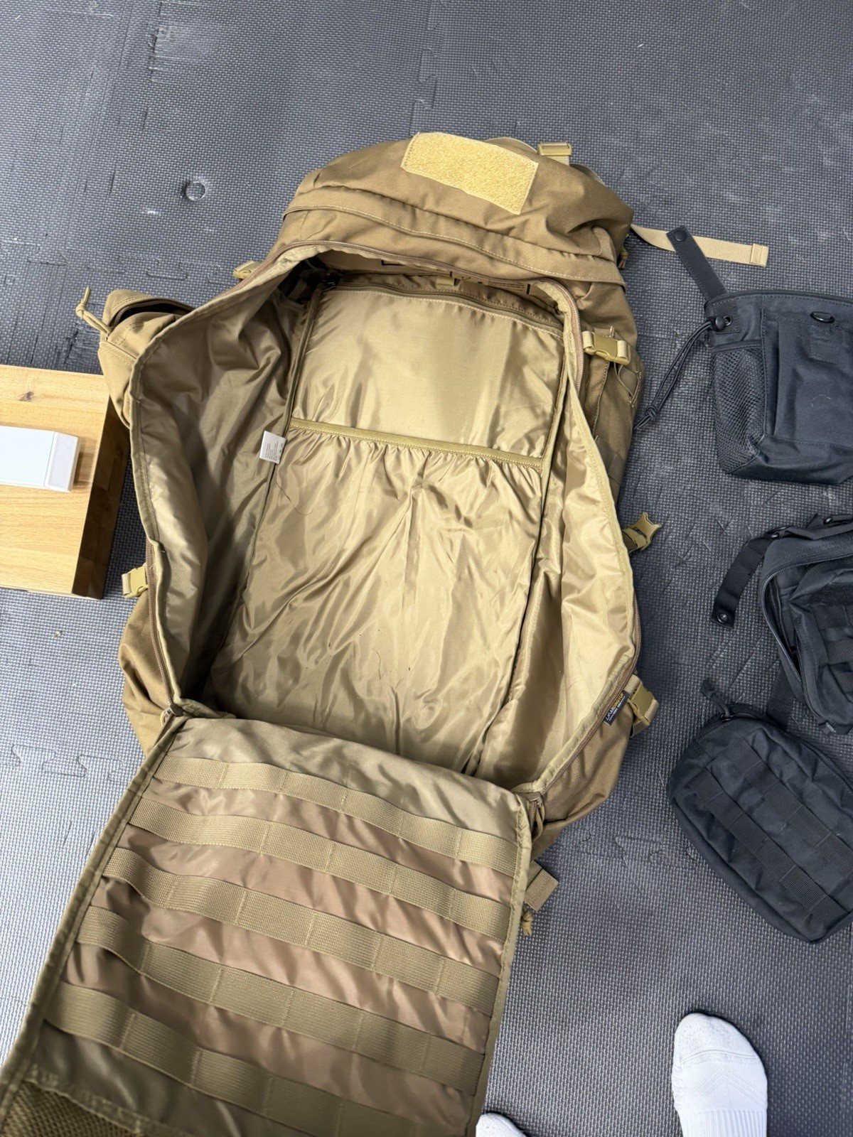 75L Molle Style Hiking Internal Frame Backpack With Extra Molle Packs 3