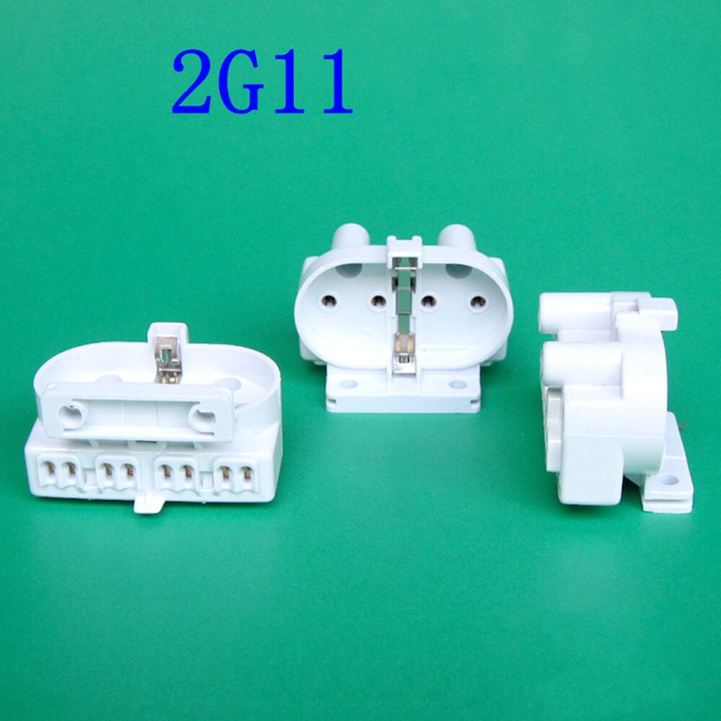 8Pcs 2G11 AC 500V 2A For H Light Socket Base Fluorescent PL Tube Lamp Holder NEW gallery