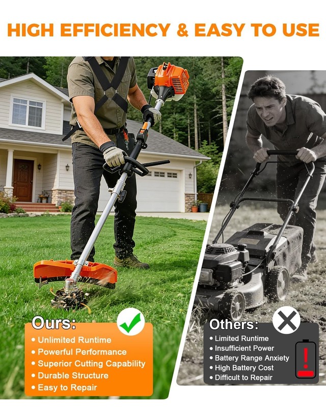 4-in-1 Multi-Functional Trimming Tools Gas Hedge Trimmer 26CC Weed Eater Cutter gallery