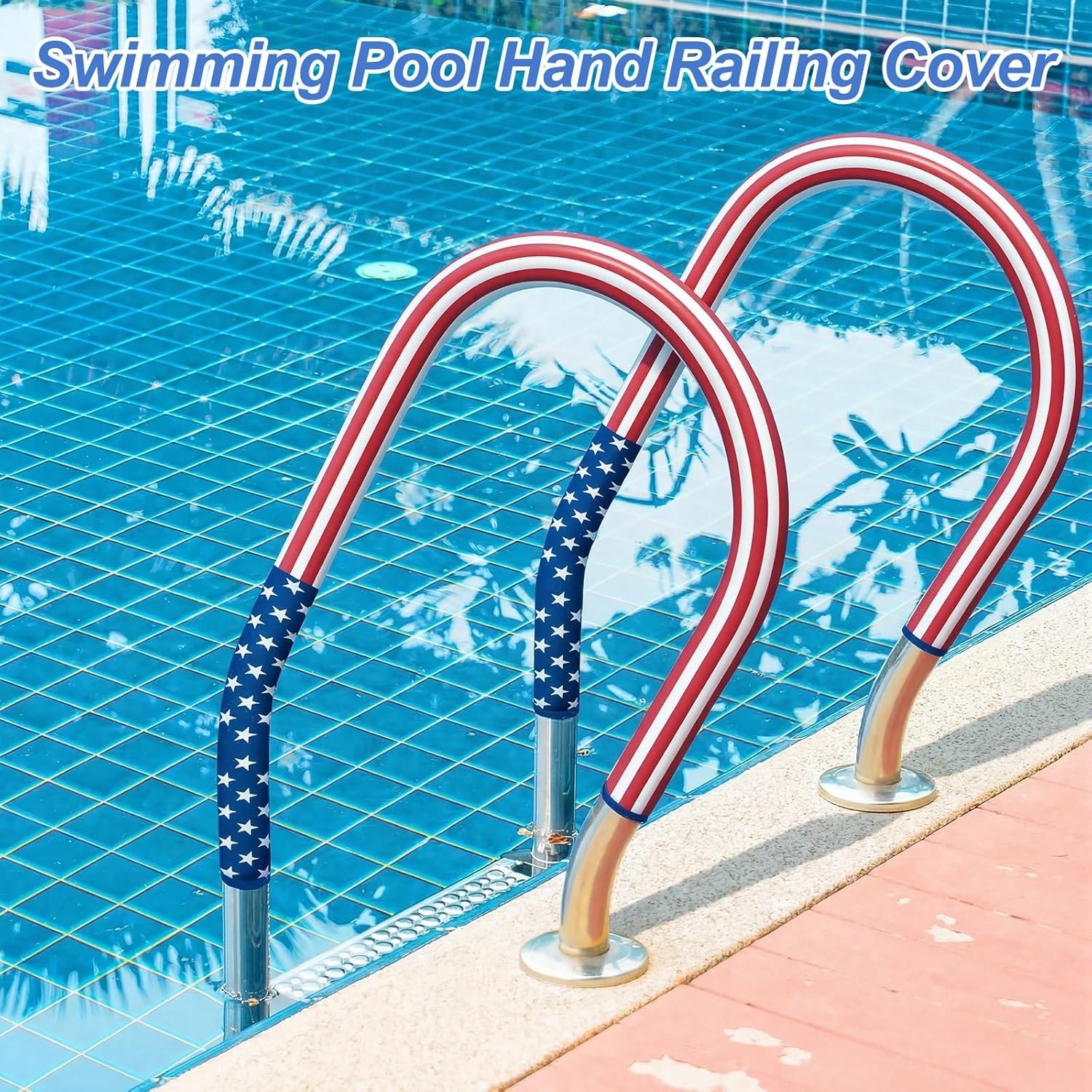 Pool Handrail Cover 8 Ft Swimming Pool Ladder Hand Rail Cover with Zippers Slip gallery