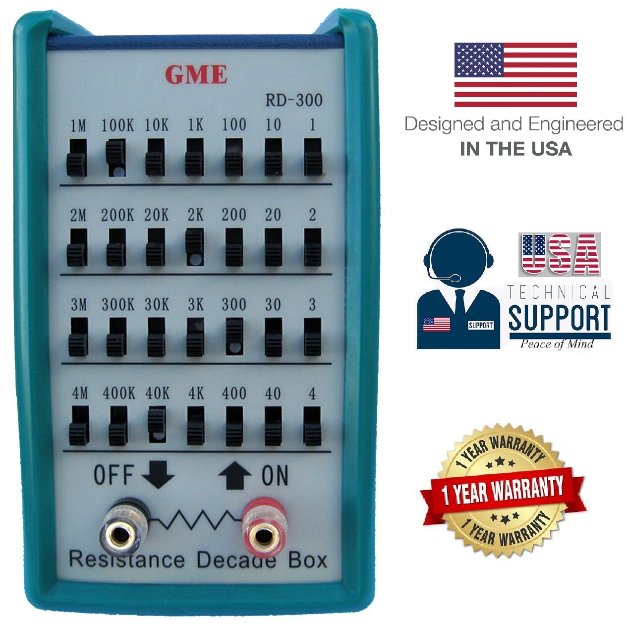 7 decade 1W Resistance Box Resistor Substitution ✔0~11,111,110 Ohm✔USA Warranty✔ gallery