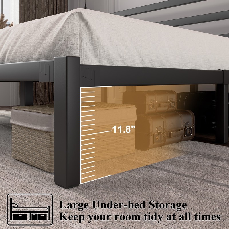 Full/Queen/King Platform Bed with Solid Structure, Massive Storage,Easy Assembly gallery