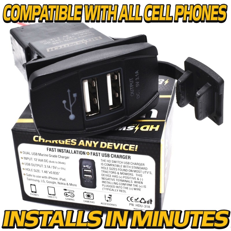 USB Quick Charger Kit Fits John Deere Tractors 3120 3320 3520 3720 Easy Install gallery