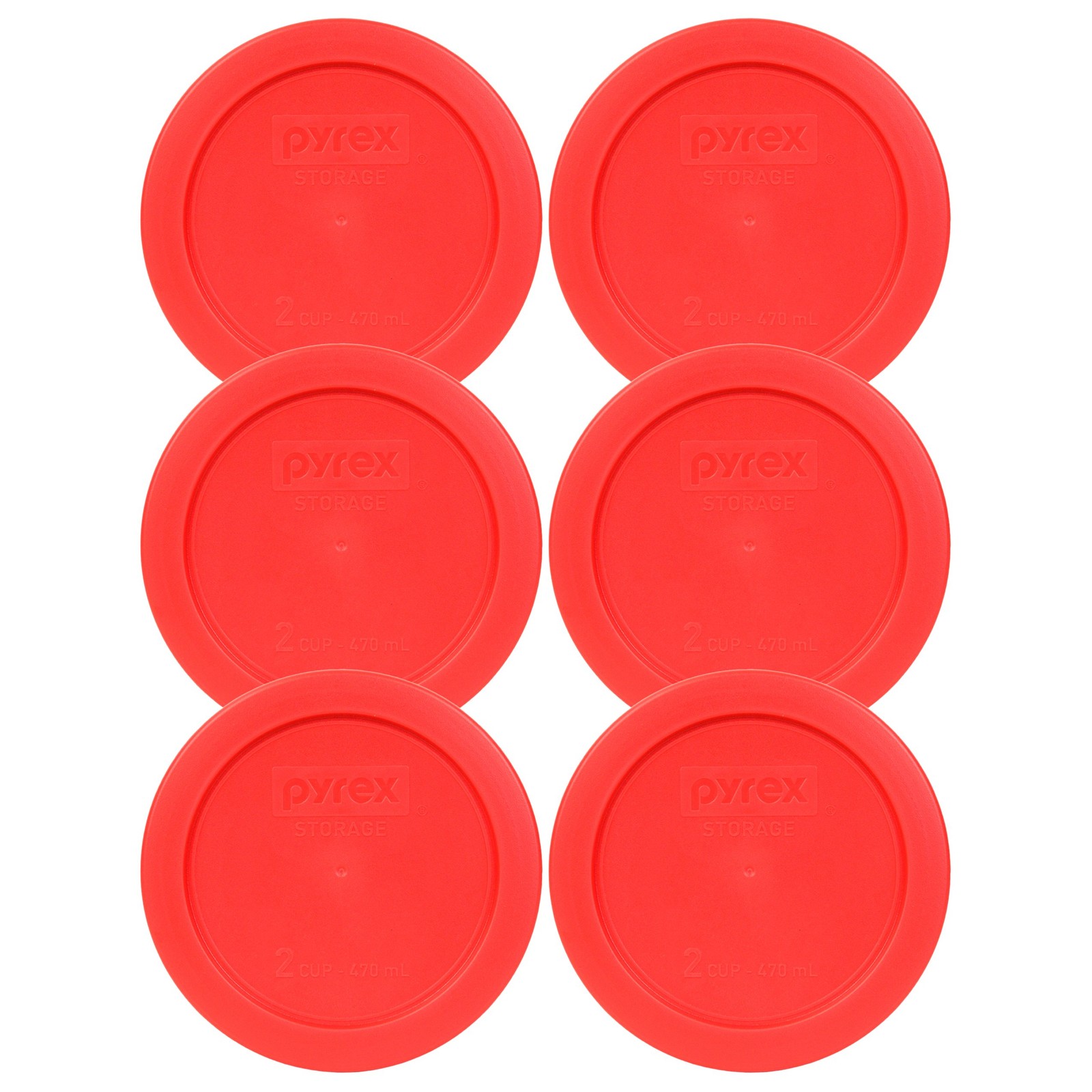 2-Cup Red Food Storage Replacement Lids for Glass Containers 6 Pcs gallery