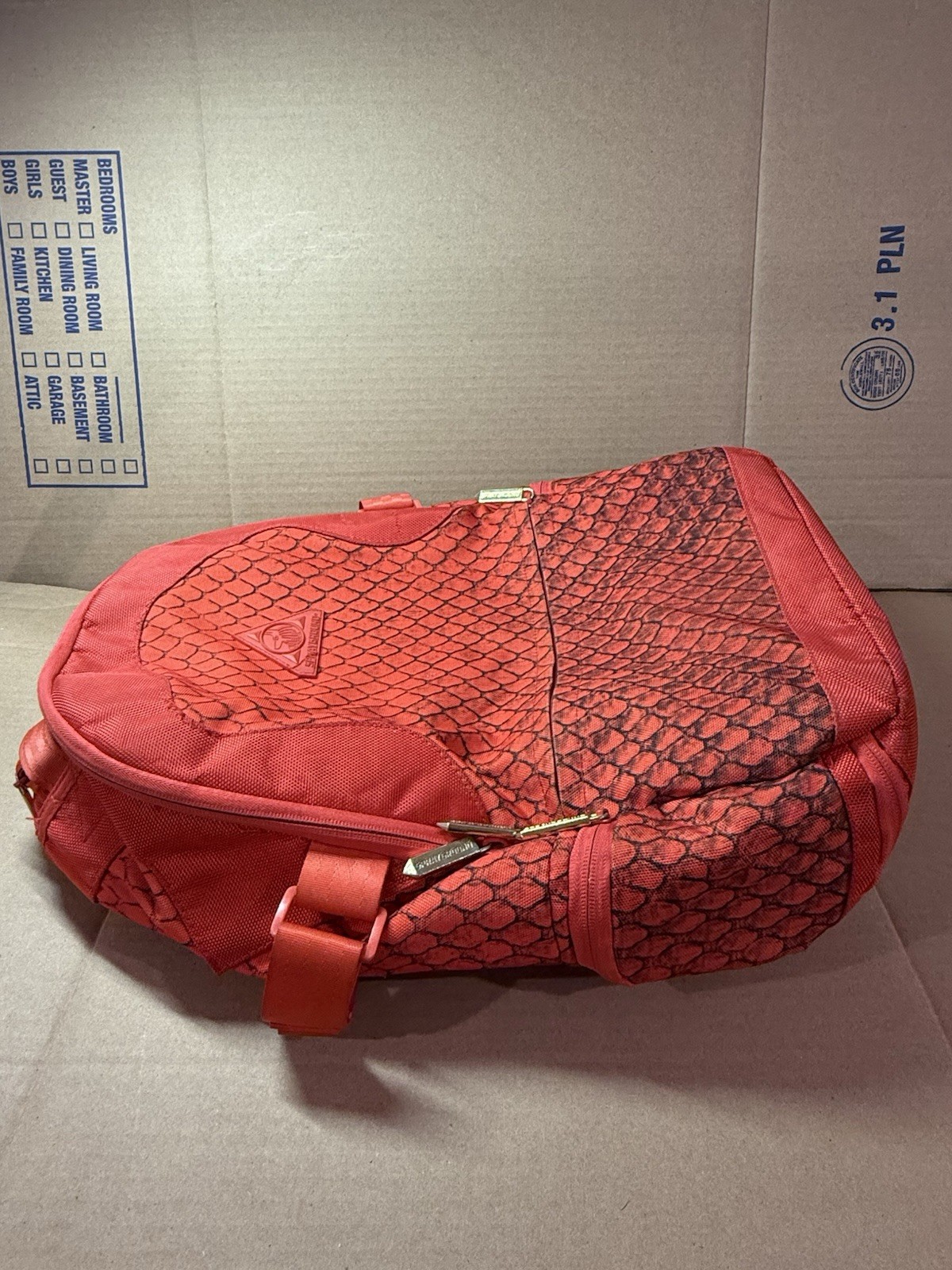 Sprayground Backpack Red October Limited Edition Used 3