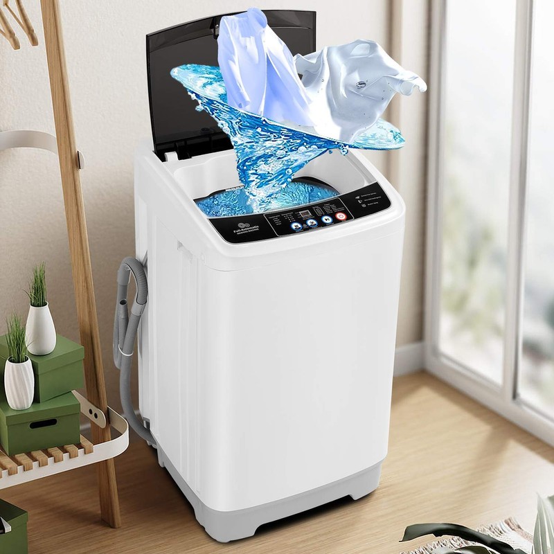 Portable Washing Machine Full Automatic Top-Loading Small Washer 17.8Lbs 15.6Lbs gallery