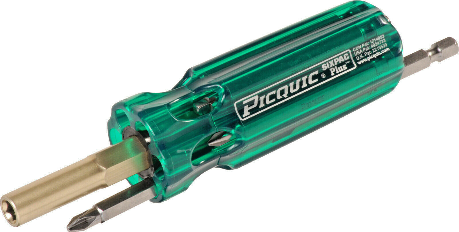 PICQUIC SIXPAC Plus Screwdriver Multi Bit with 7 Hex Powerbits - "Emerald Green" gallery