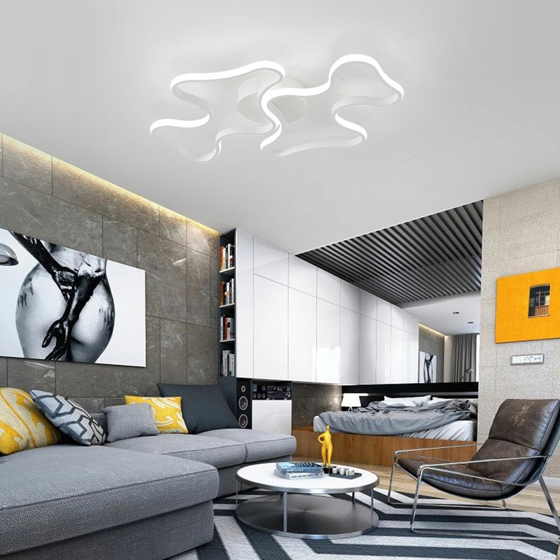 Ceiling Light Modern Cloud Style Flush Mounted LED Lamp for Indoor Decoration US gallery