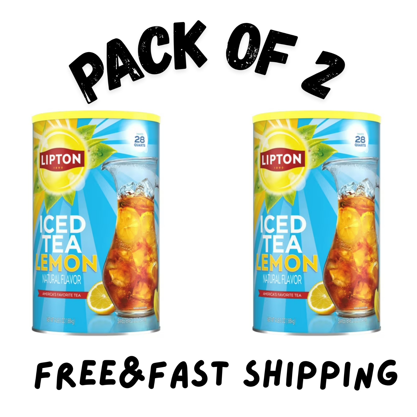 (2 PK) Lipton Lemon Iced Tea Mix, 28 Quarts gallery