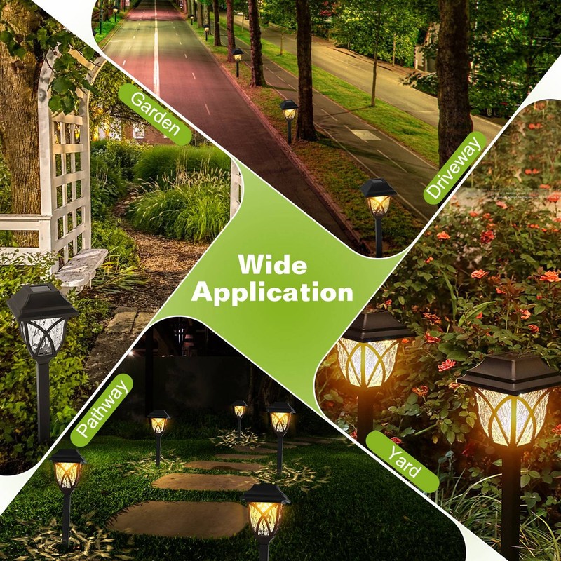 6Pack Solar Powered Stake Light Outdoor Decorative Landscape Lamp IP45 Waterproo gallery