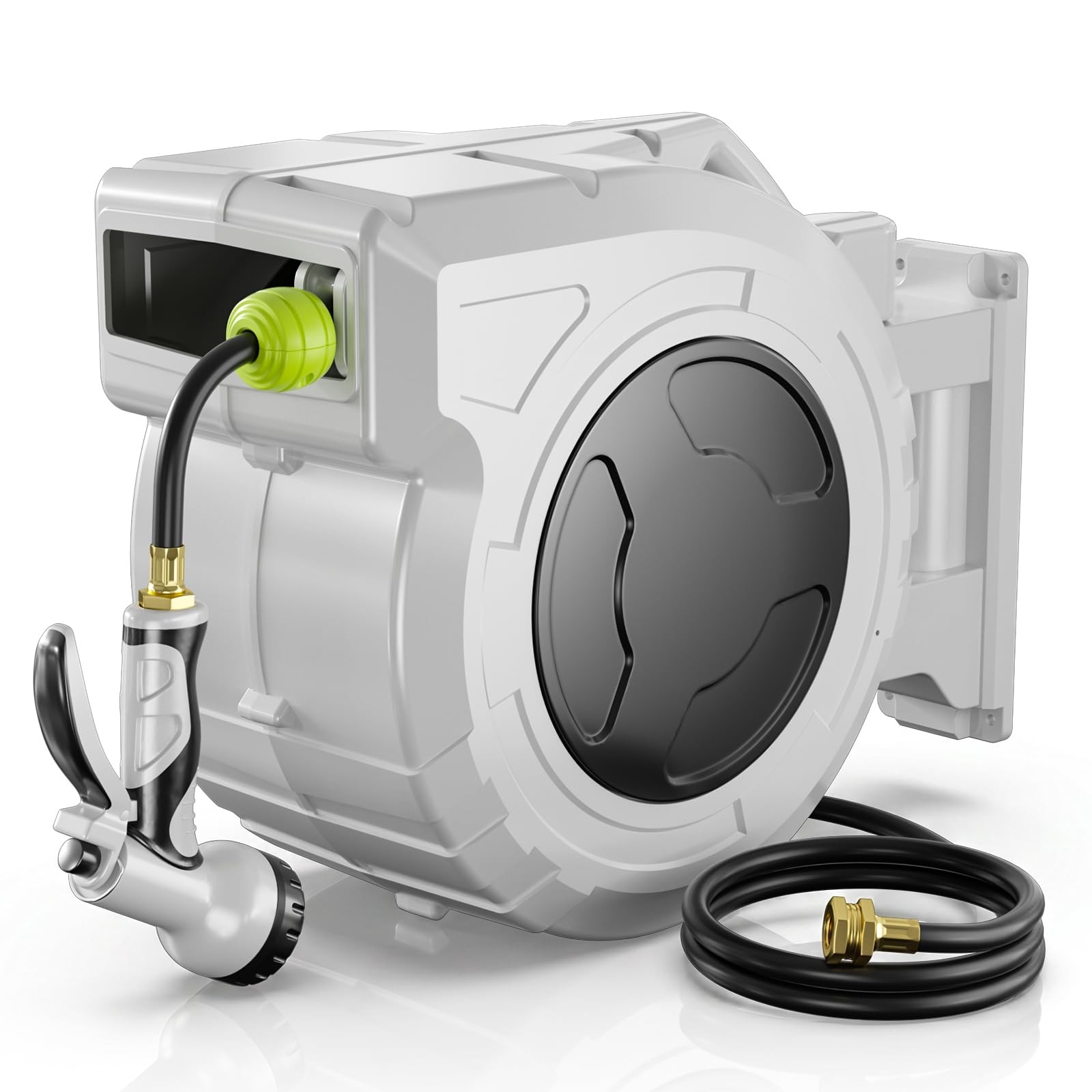1/2 Inch Super Heavy Duty Wall Mounted Retractable Garden Hose Reel for Patio gallery