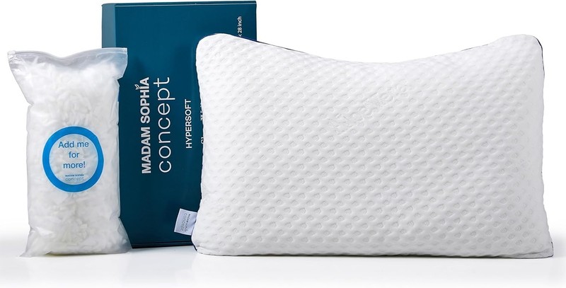 Shredded Memory Foam Pillow Hypersoft & Microgel Fiber Queen Made In Turkiye gallery