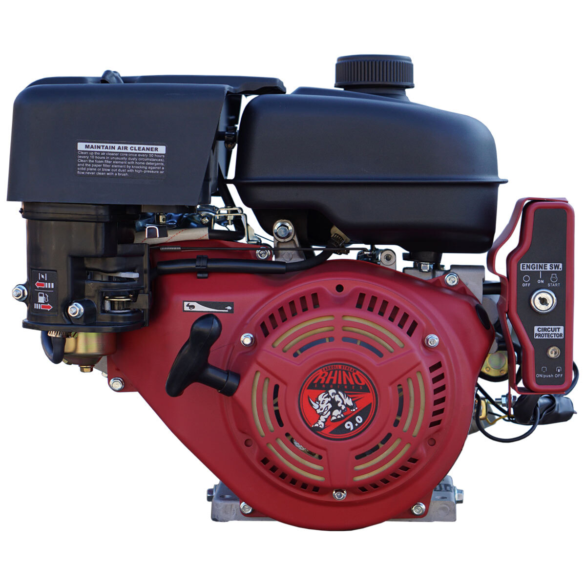 9HP 6:1 Gear Reduction Gas Engine Electric Start Cement Mortar Mixer Side Shaft gallery