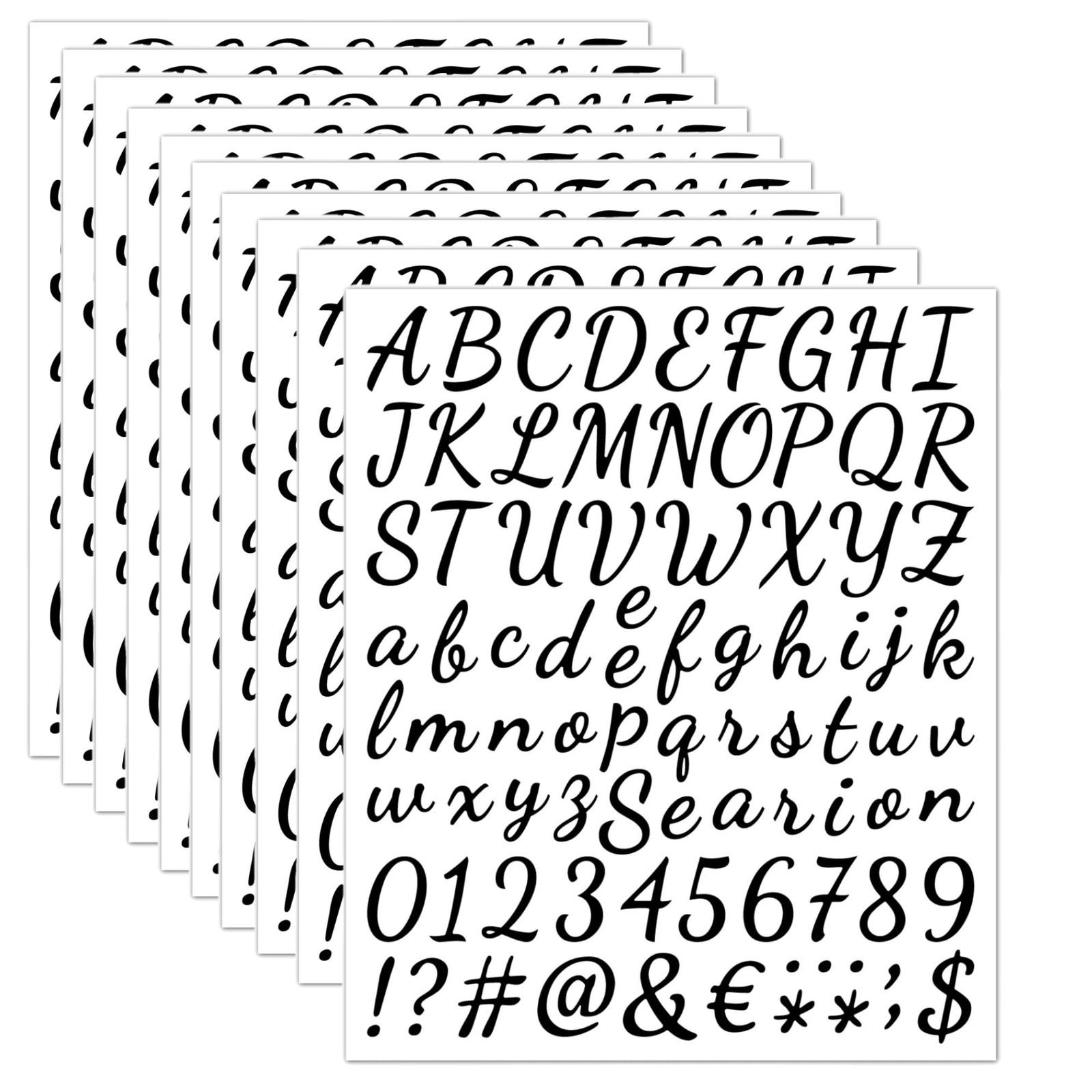 760PCS 1 Inch Black Cursive Vinyl Letters Numbers Kit gallery