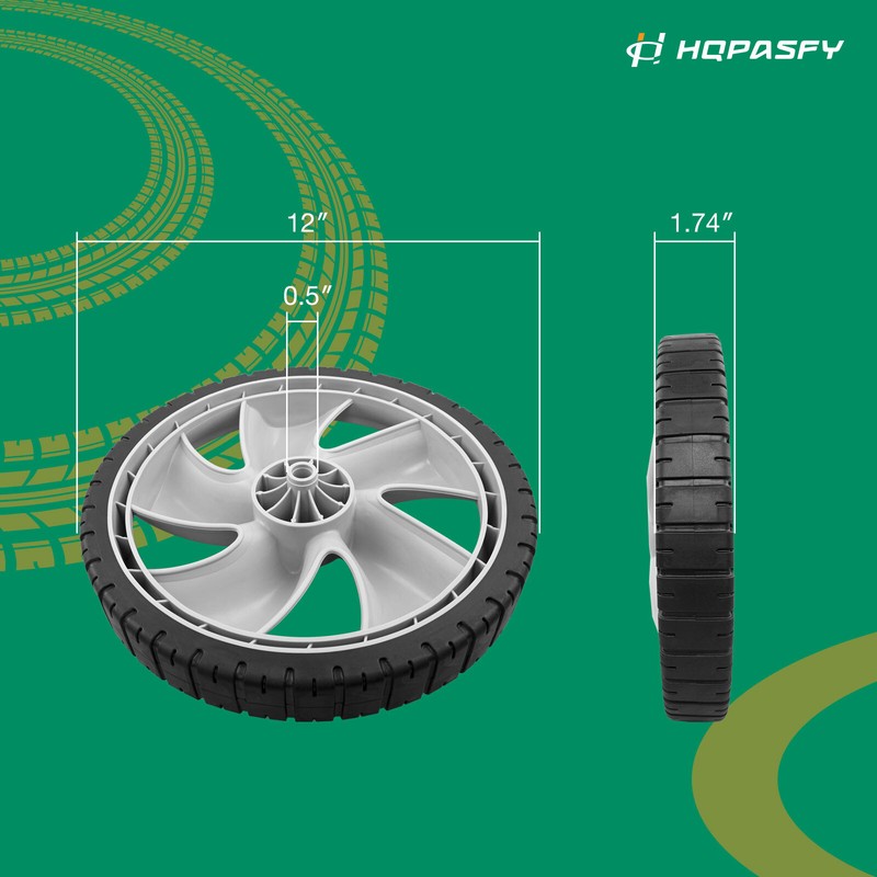 12" Rear Lawn Mower Wheels For Craftsman Poulan Husqvarna Troy Bilt 490-324-0002 gallery