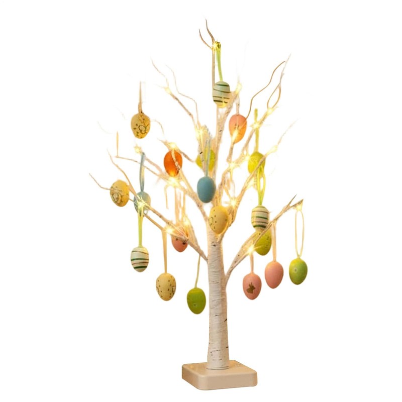 Easter Egg Tree LED Bendable Branches Ornament 23.6in Tabletop Easter Decor gallery