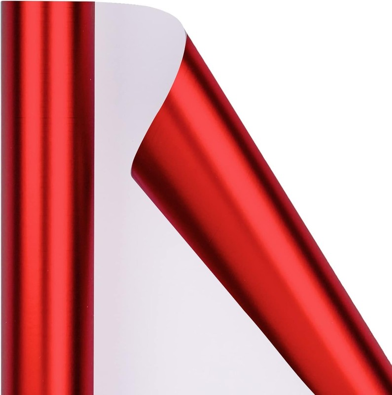 Red Metallic Wrapping Paper - Solid Color Matte Gift Wrap Paper Jumbo Roll Pe... gallery