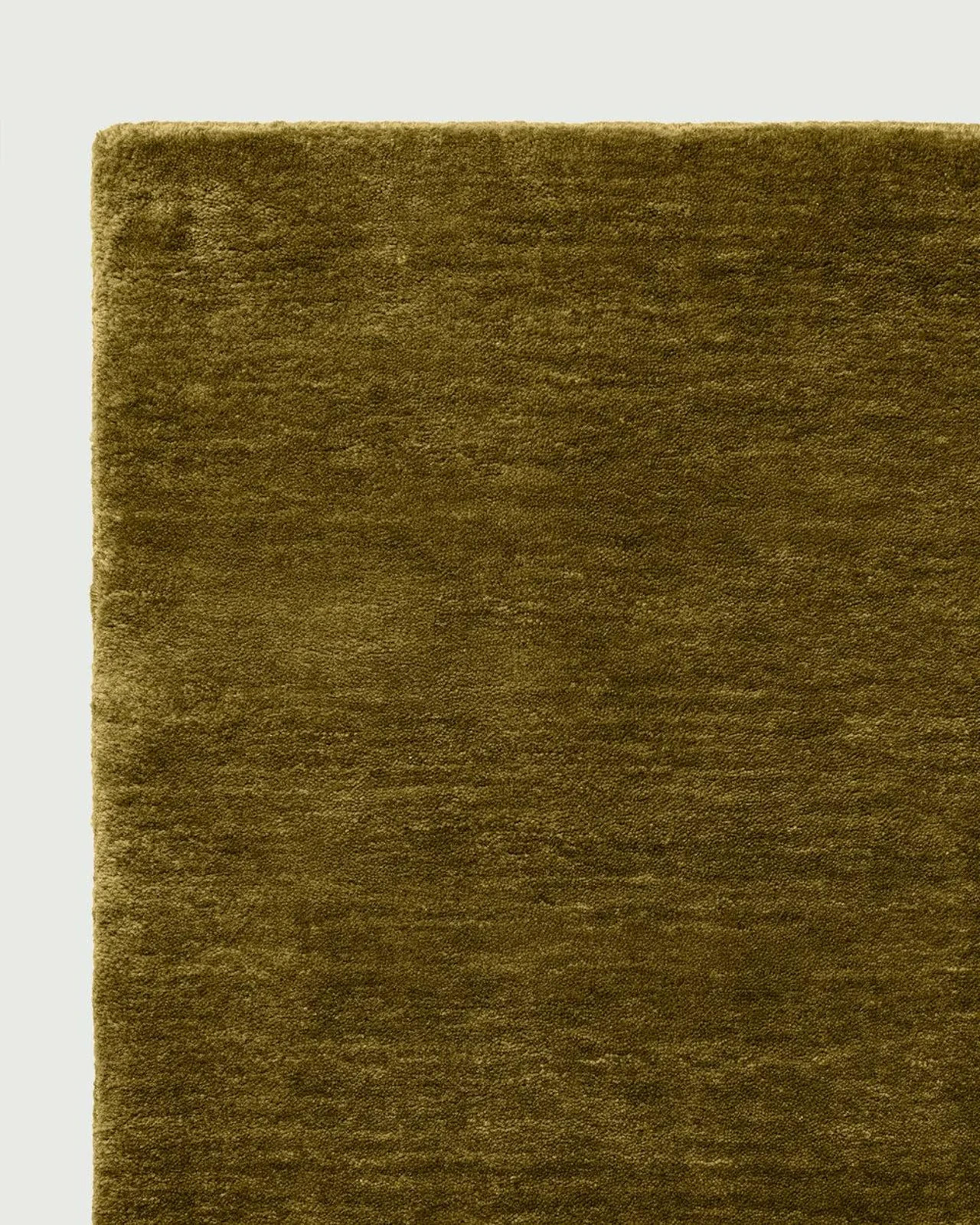 Hand Tufted Wool Area Rug | Solid Olive Green, Nordic Knots Home Decor 8x12 gallery