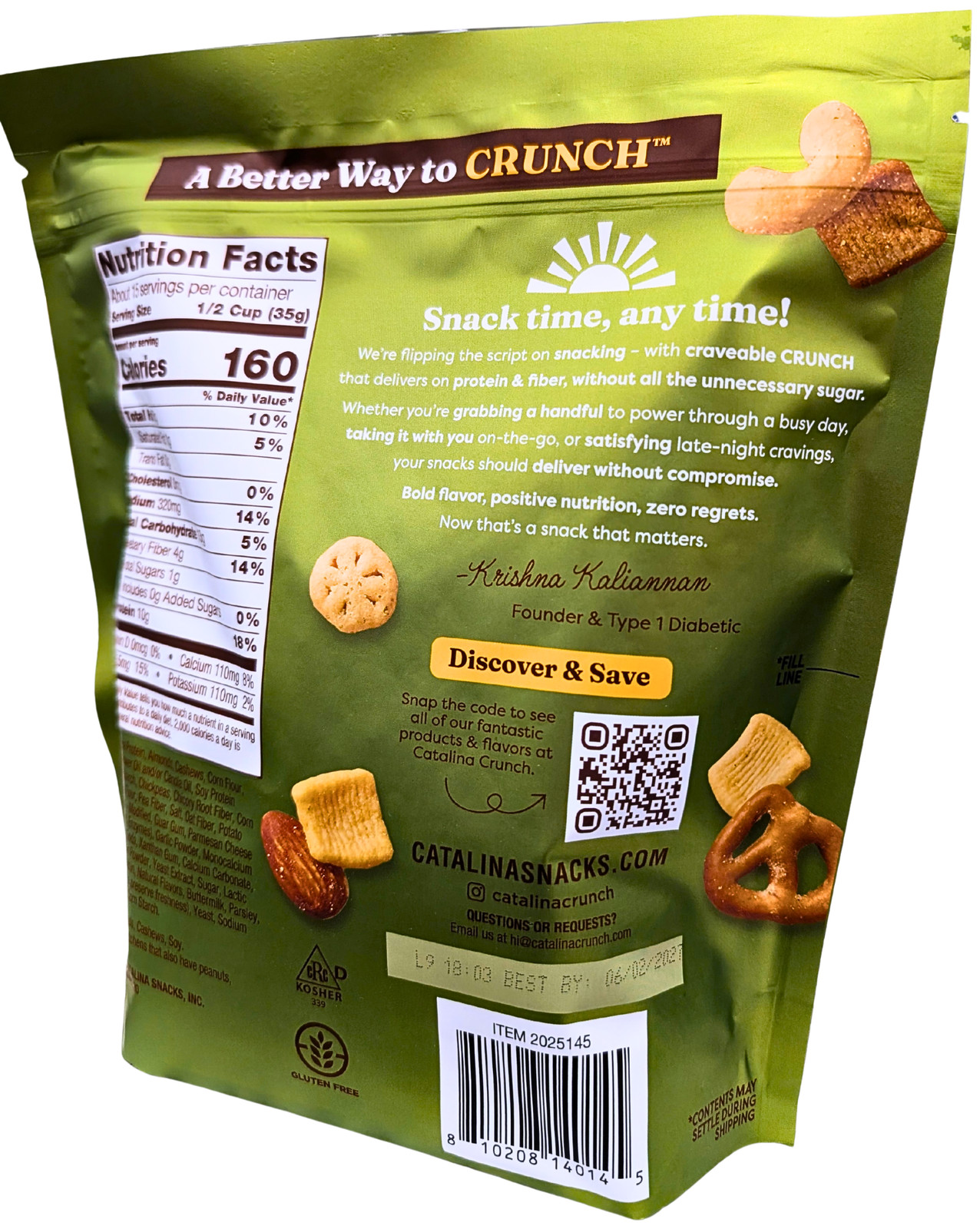 Catalina Crunch Parmesan Garlic Protein Snack Mix 18 Oz EXP 06/2027 gallery