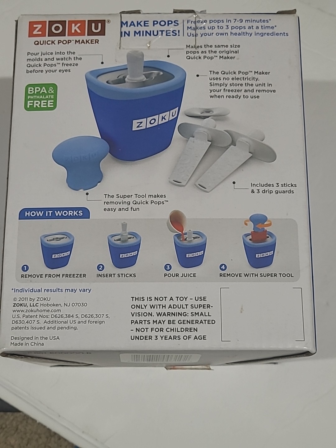 Zoku Quick Pop Maker Up to 3 Pops Fast Freezing NIB. gallery