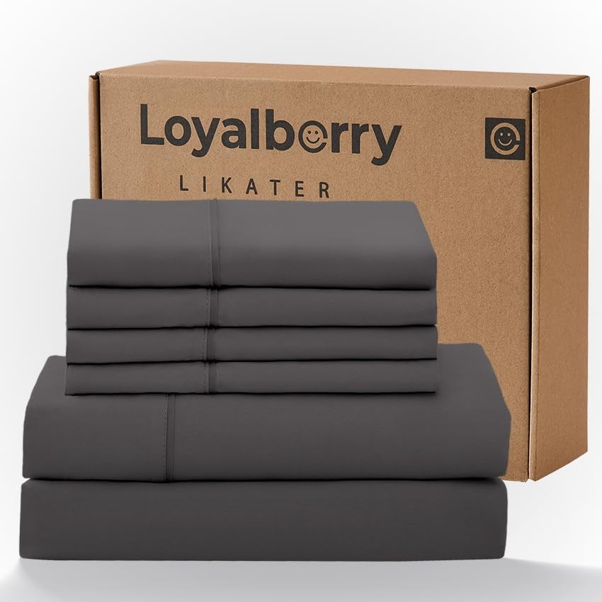 Sheet Set- 6 Piece Breathable & Cooling Sheets | California King Dark Gray gallery