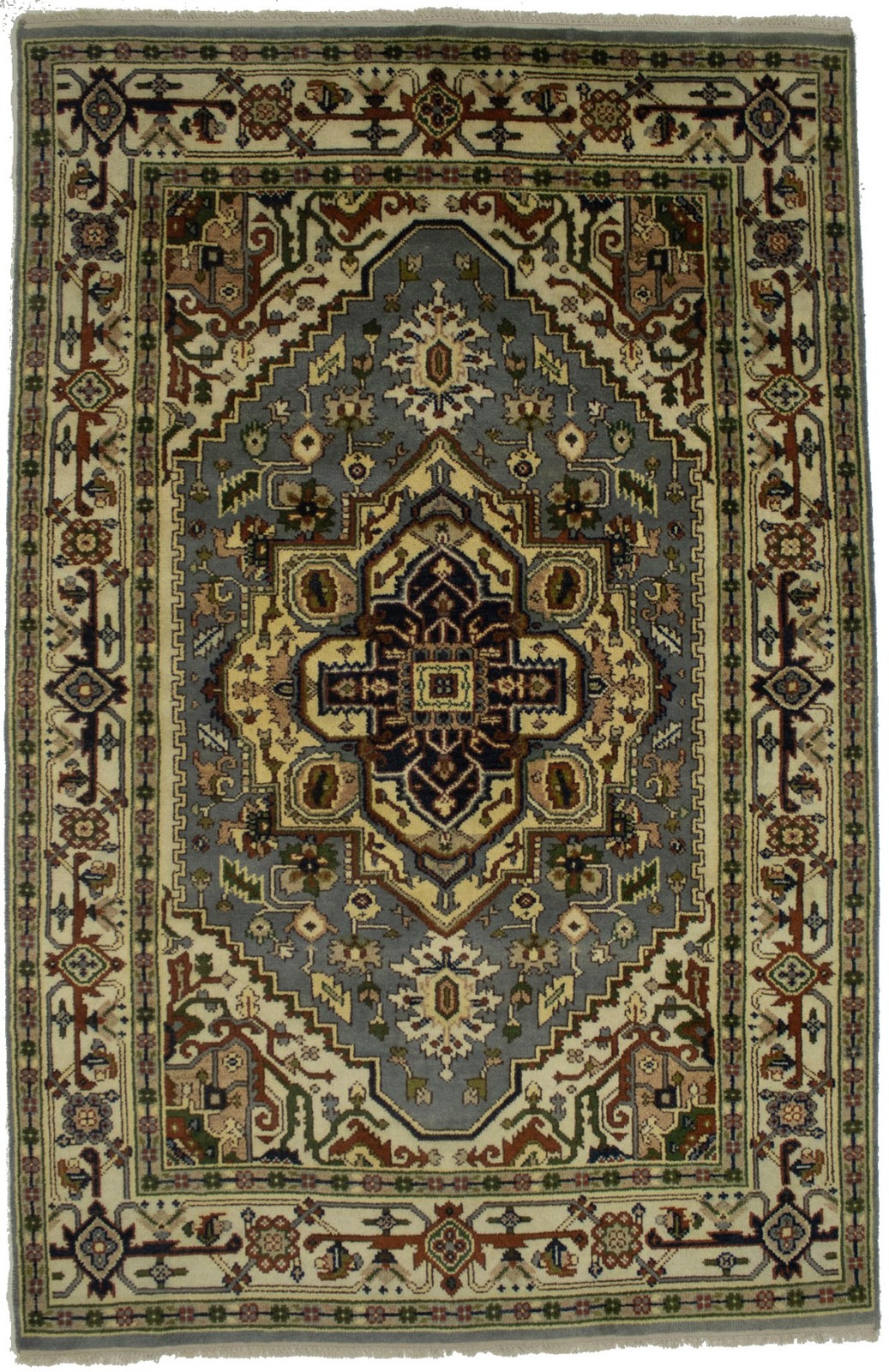 Vintage-Style Heriz Serapi Oriental Rug 6X9 Tribal Geometric Style Room Décor gallery