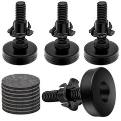 Adjustable Leveling Feet, 4 Pack, 3/8′-16 UNC 3/8”-16 * 4 Sets, Black