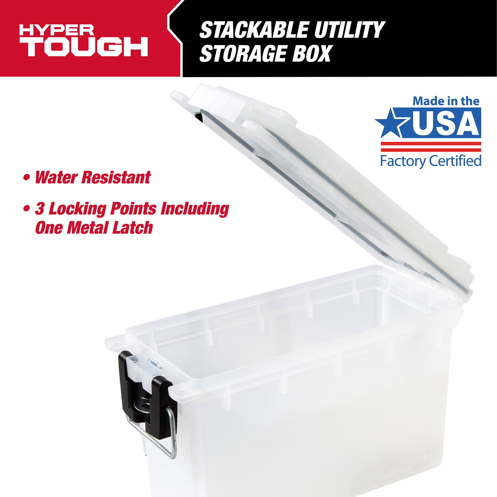 Locking Stacking Utility Tool Box Durable Plastic Storage gallery