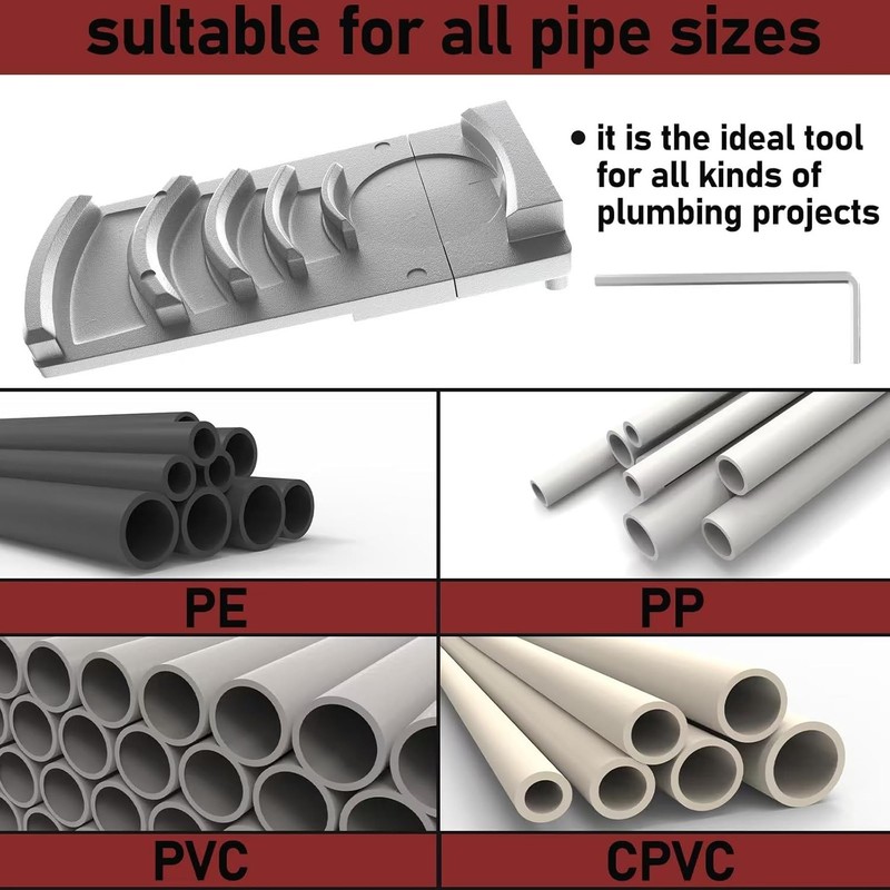 Pro PVC Plastic Pipe Deburring Tool for PVC, CPVC, ABS, PP, PE (1-1/4" to 4") gallery