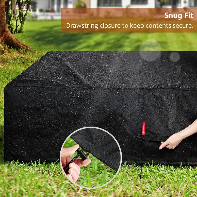 Rectangular Fire Pit Cover-Fits 44-48 inch Fire Table-Outdoor Waterproof Anti... gallery