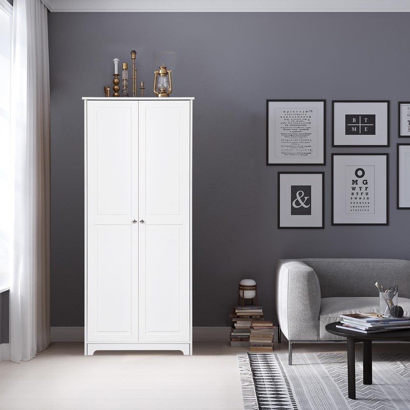 Tall 72in Freestanding Storage Kitchen Pantry Cabinet With 5 Shelves Organizer gallery