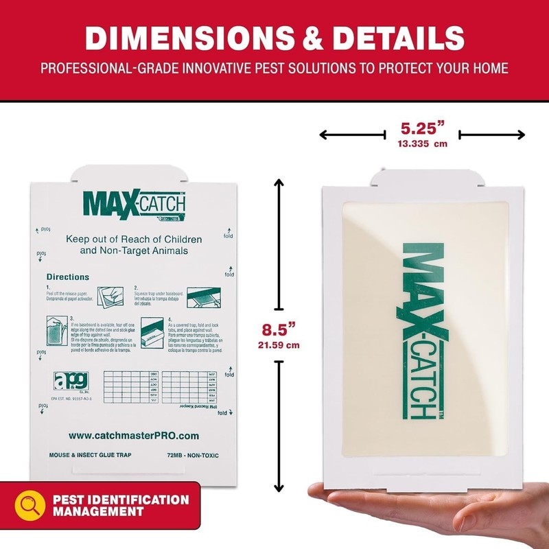 Catchmaster Max-Catch Mouse & Insect Glue Trap 36pk, Mouse Traps Indoor for Home gallery