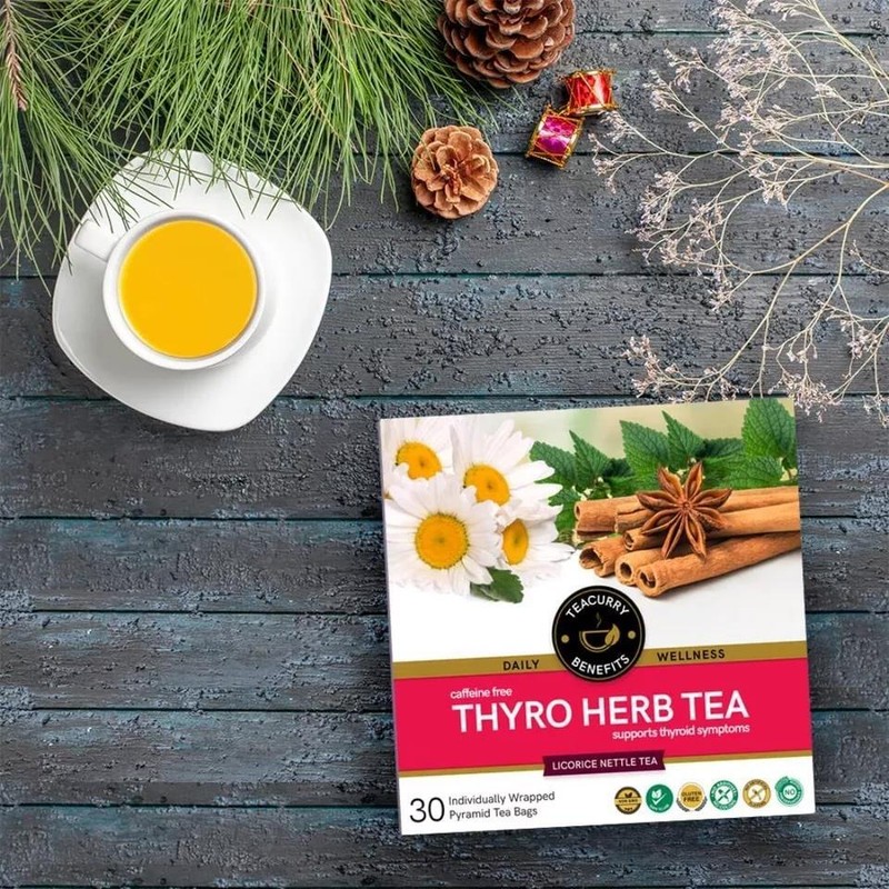TEACURRY Thyro Herb Tea (30 Tea Bags) Helps With Thyroid Support gallery