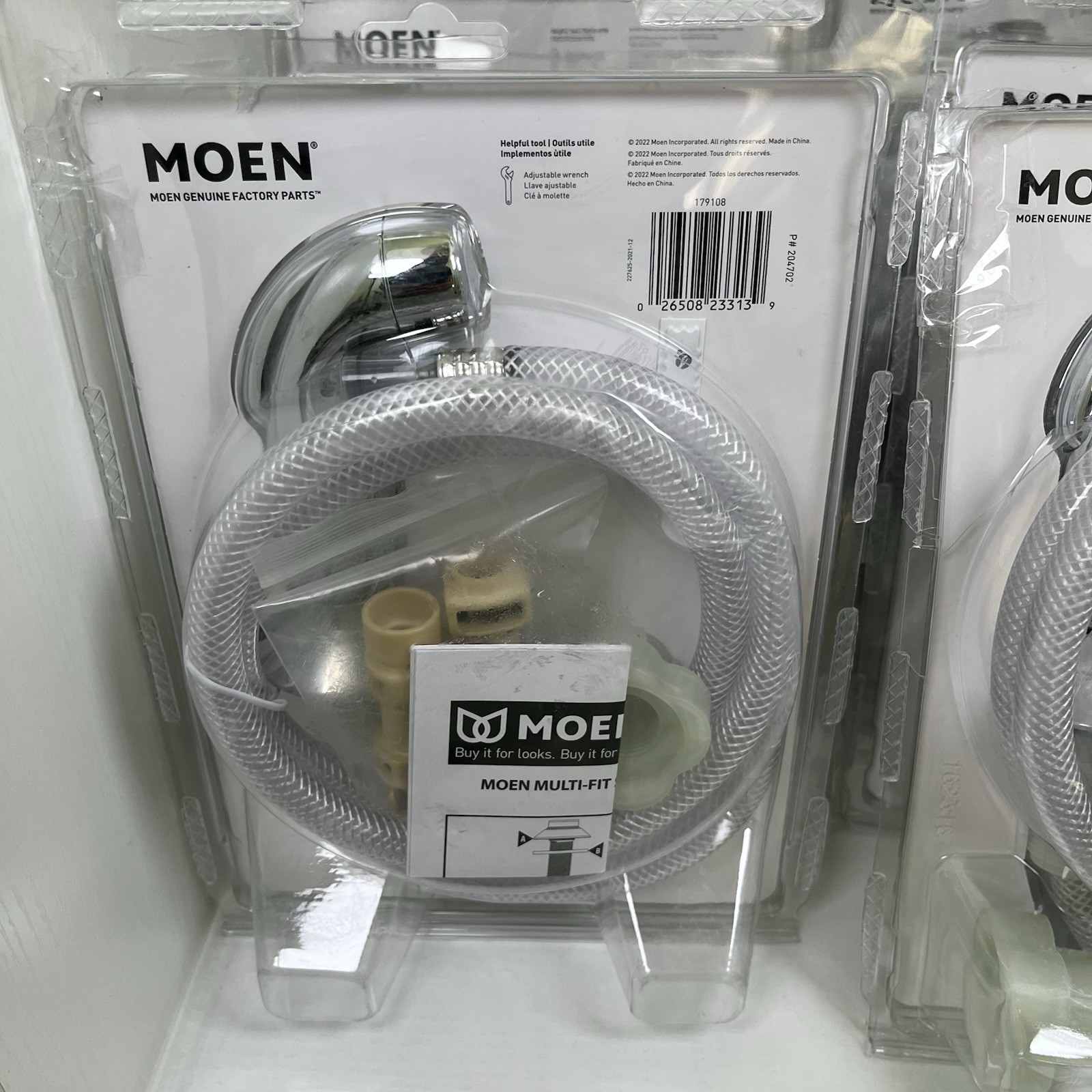 8x MOEN Kitchen Faucet Multi-Fit Side Spray Hose 179108 Chrome Read Description gallery