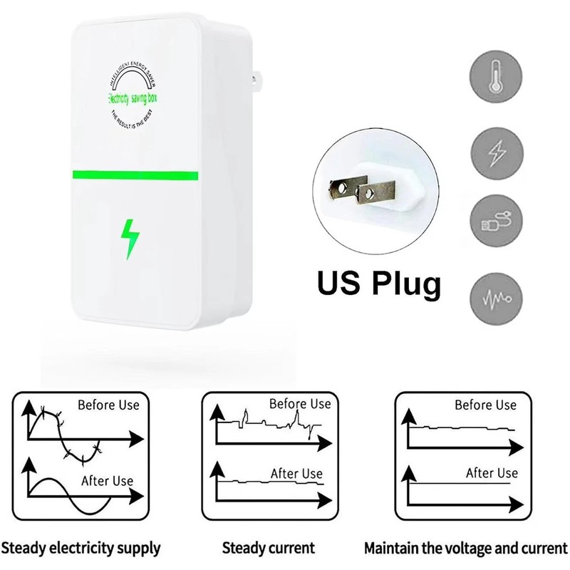 4pcs Smart Electricity Saving Box Plug-In Power Saver 90V - 250V US Outlet gallery