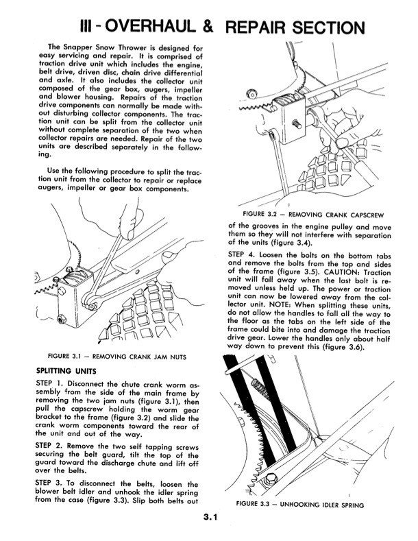 Service Manual Snapper Two-Stage Large-Frame 5, 8 & 10 HP Snow Throwers gallery