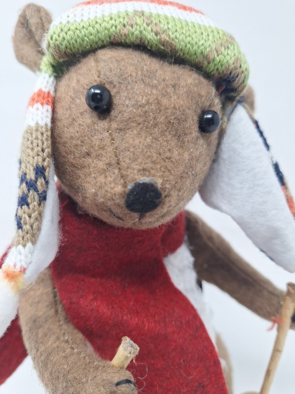 Plush Decor Sking Squirrel With Tag 9" Tall Winter Holiday Christmas gallery