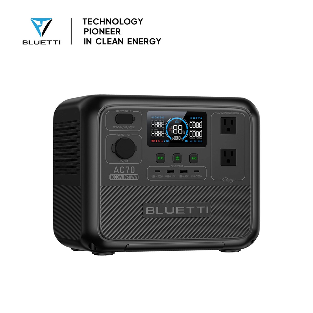 BLUETTI AC70 Portable Power Station 1000W 768Wh Solar Generator US Plug NEW gallery