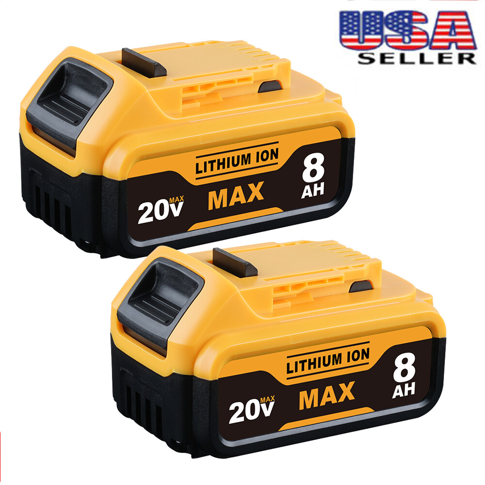 2 PACK battery FOR Dewalt DCB205 20 volt Lithium 8.0 amp DCB205-2 DCB206-2 gallery
