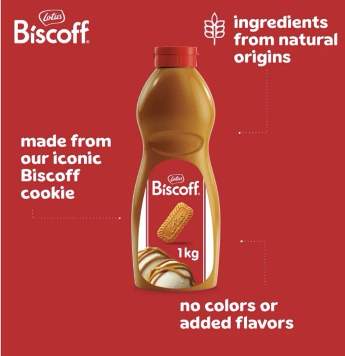 Lotus Biscoff Spread Topping Biscoff Cookie Butter Syrup - 2.2lb gallery