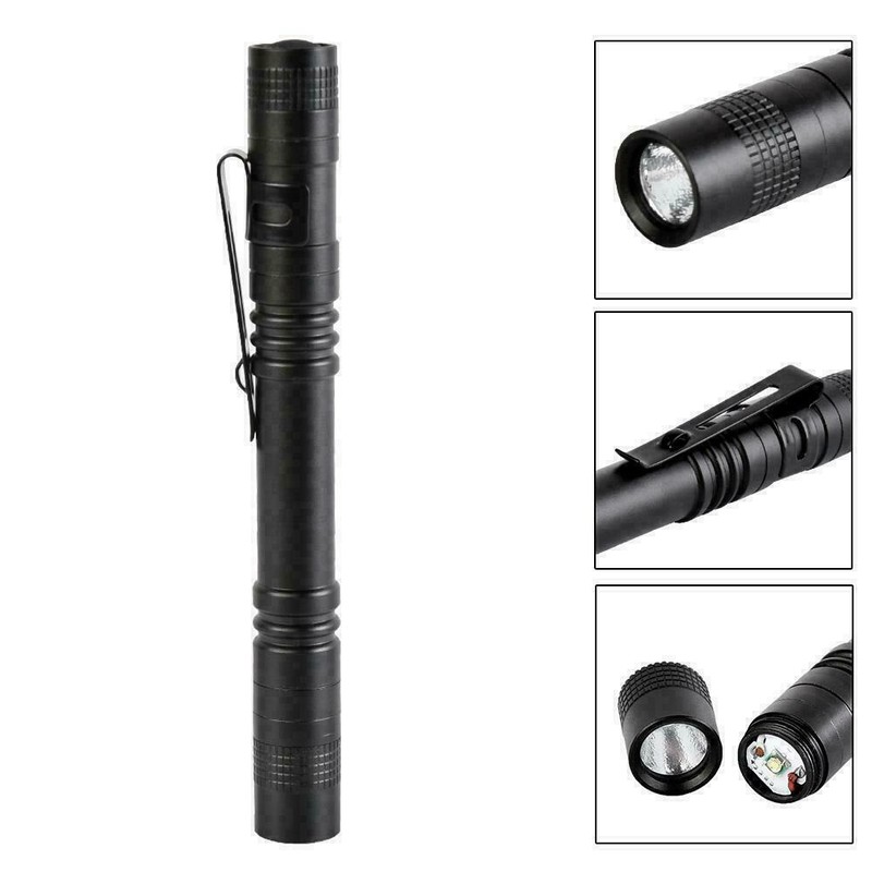 2x Tactical Flashlight Small LED Torch Light Mini Super Bright Penlight gallery